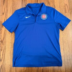 Nike Men’s Dri-Fit Chicago Cubs Polo, Blue Short-Sleeved
